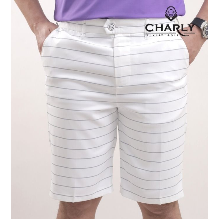 Quần short nam Golf Charly đường kẻ nhiều màu