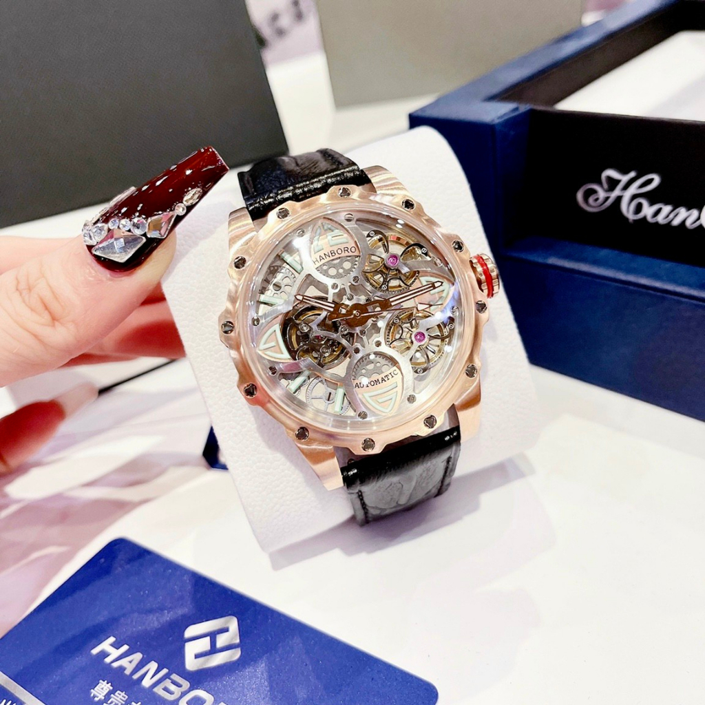 Đồng Hồ Cơ Nam Hanboro by Huboler Chính Hãng,FullBox