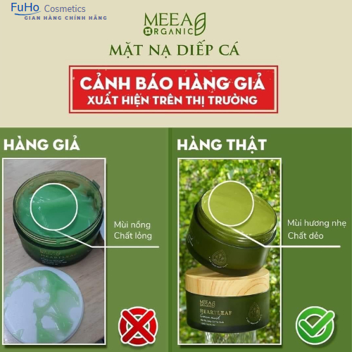 Mặt Nạ Diếp Cá Tái Sinh MEEA ORGANIC Giúp thải độc, giảm mụn, làm sạch và dưỡng da khoả mạnh Fuhocometics
