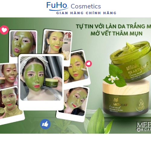 Mặt Nạ Diếp Cá Tái Sinh MEEA ORGANIC Giúp thải độc, giảm mụn, làm sạch và dưỡng da khoả mạnh Fuhocometics