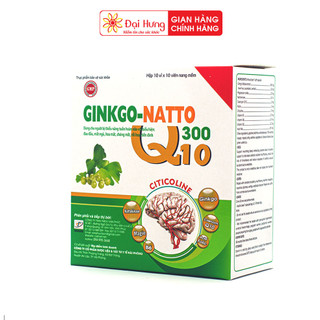 Ginkgo Natto - Hoạt Huyết Dưỡng Não (bổ não, tăng cường tuần hoàn máu não, giảm di chứng tai biến mạch máu não)