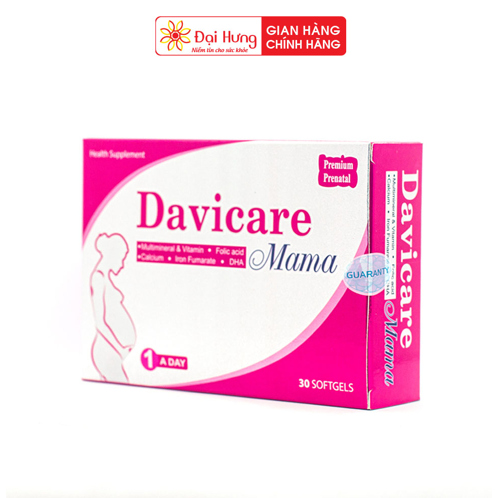 Viên uống Davicare Mama bổ sung vitamin và khoáng chất thiết yếu cho bà bầu