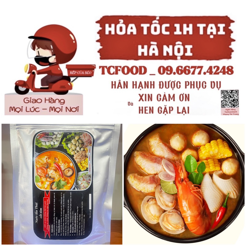 ( HOẢ TỐC HÀ NỘI ) Nước Lẩu Thái Cốt Tôm Chuẩn Vị Thái 550ml
