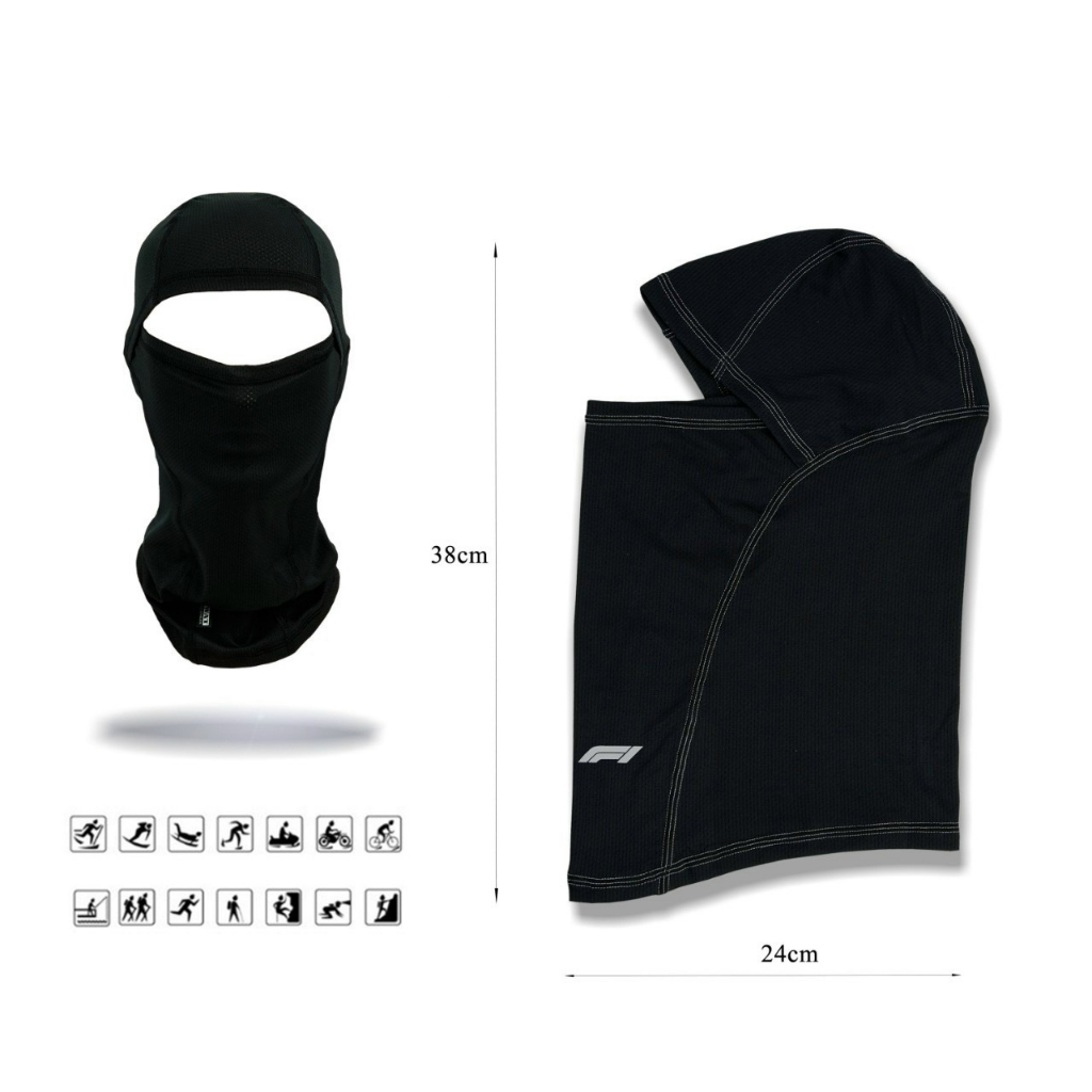 Khăn Ninja Trùm Đầu Fullface Swat F1 Vải Cao Cấp Thoáng Mát Co Dãn 4 Chiều