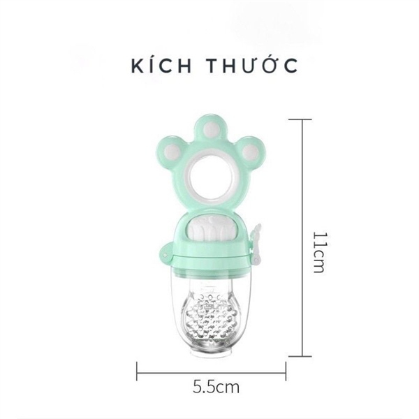 Túi Nhai Ăn Dặm Silicon Chống Hóc Cho Bé, Túi Nhai Hoa Quả Chống Hóc Cho Trẻ Nhỏ An Toàn Tiện Lợi