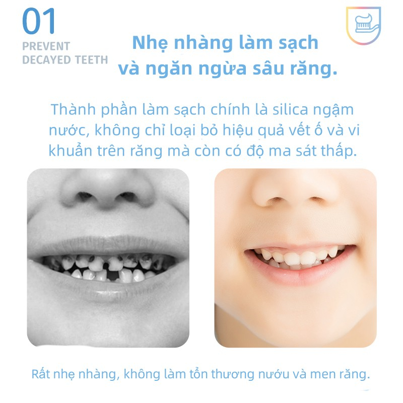 Squirrel lala kem đánh răng trẻ em,làm sạch nhẹ nhàng,Kháng Côn Trùng, Cam Dâu 75g