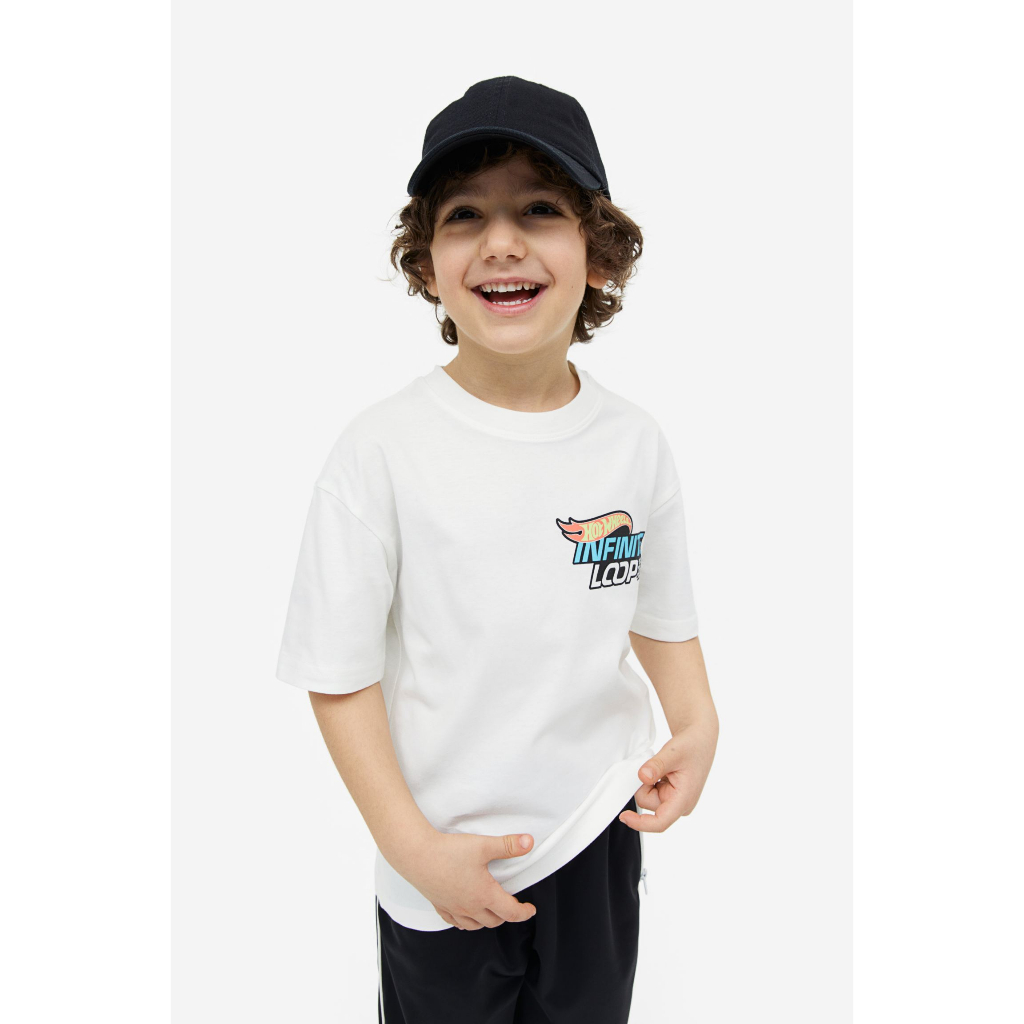 ÁO THUN NGẮN TAY BÉ TRAI - HM - THUN COTTON MỀM MẠI, THOÁNG MÁT CÓ IN HỌA TIẾT