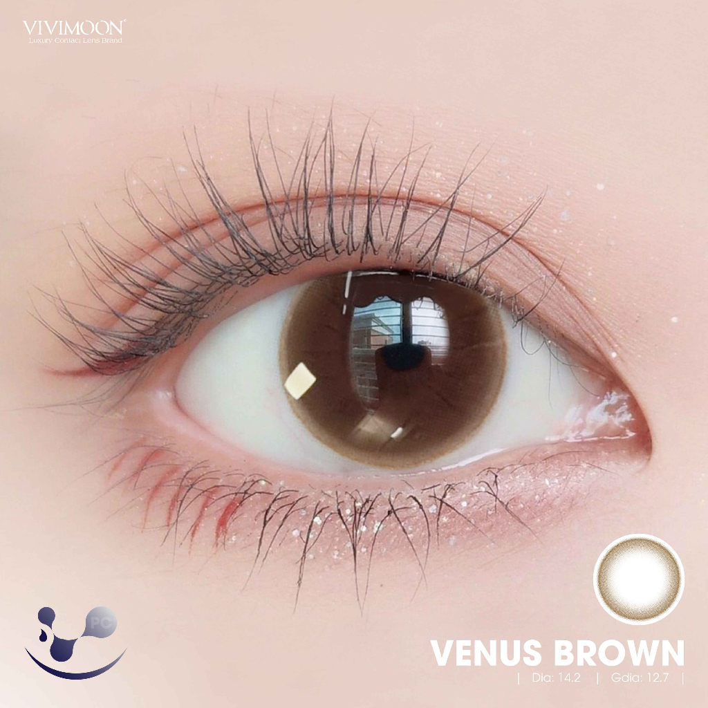 Lens khóa ẩm cận 1 ngày Venus Brown VIVIMOON màu nâu tự nhiên