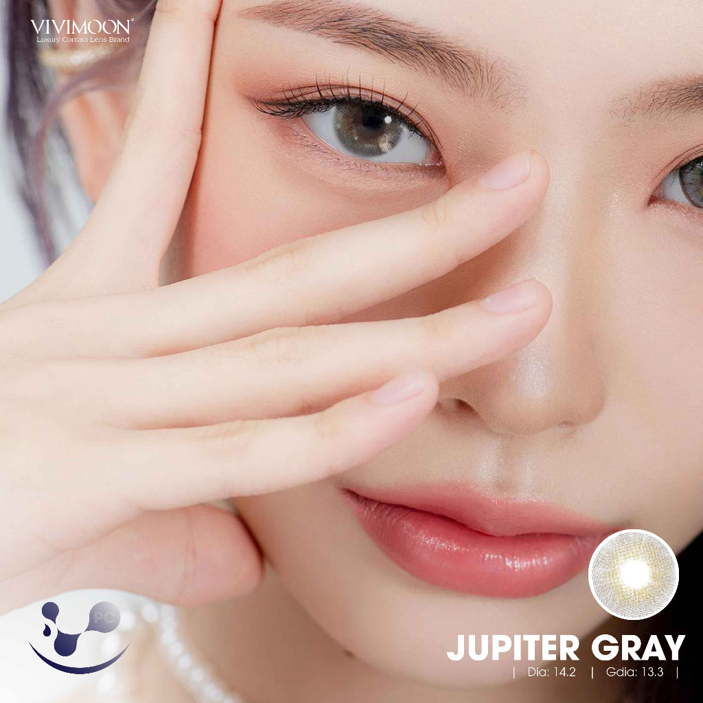 Lens khóa ẩm cận 1 ngày Jupiter Gray VIVIMOON màu xám pha ánh vàng