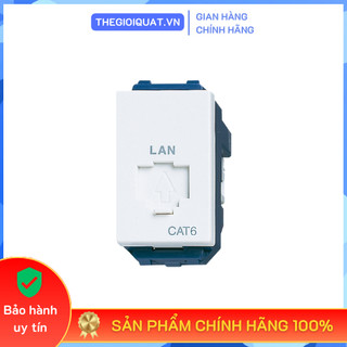 Ổ mạng Cat6 Panasonic WEV-24886SW dòng Wide chất liệu nhựa chống cháy cao cấp - Hàng chính hãng