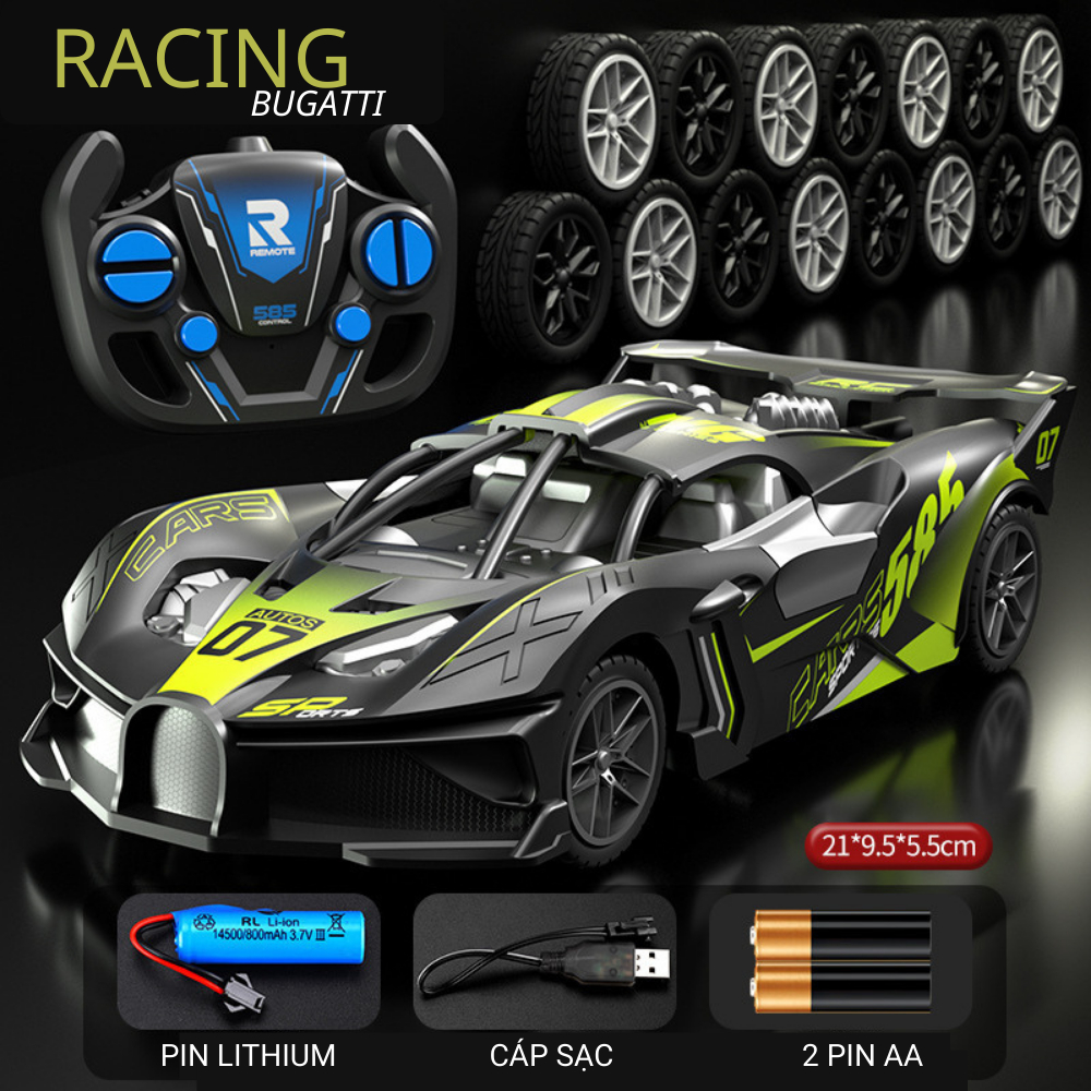 Xe đua điều khiển từ xa BUGATTI tỷ lệ 1:20 pin sạc