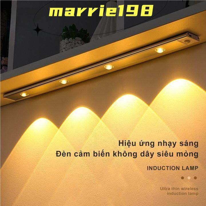 Đèn LED Trang Trí Cảm Biến Chuyển Động Nhiều Màu Hiệu Ứng Độc Đáo Cảm Ứng Mini Siêu Sáng Phòng Ngủ Nhà Bếp đèn led tran