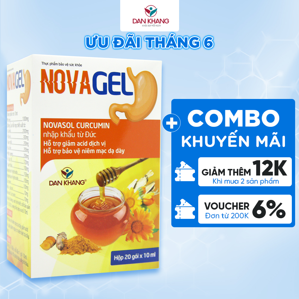 Gói Hỗ Trợ Giảm Đau Dạ Dày Tức Thì, Đau Rát Bao Tử Novagel Hộp 20 gói
