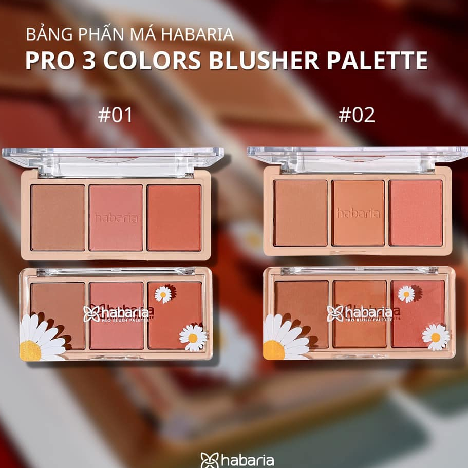 Bảng Phấn Má 3 Ô Habaria Blusher Palette 12gr