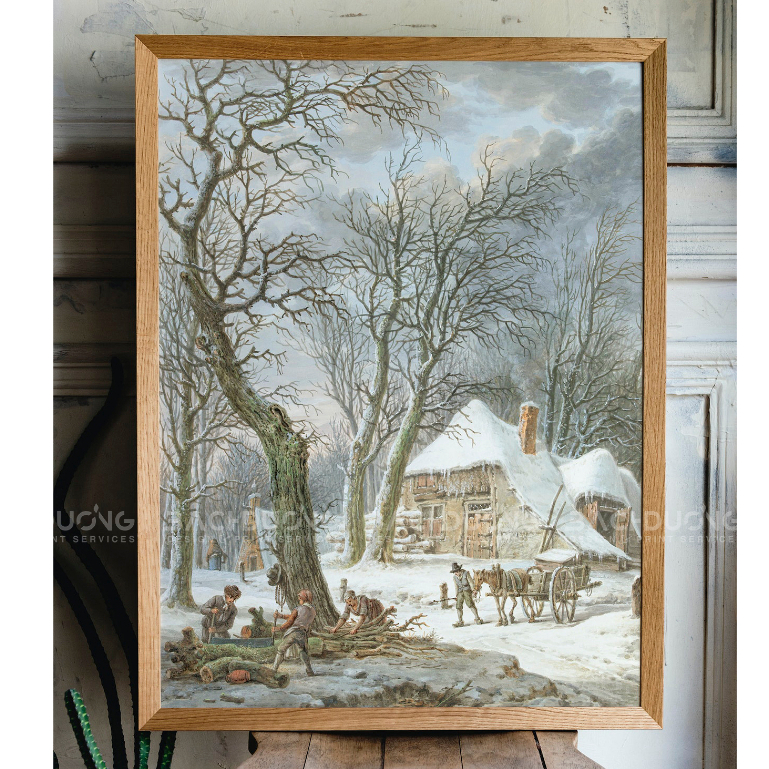 Tranh Decor Vingtage trang trí nhà cửa, tranh in canvas, tranh để bàn trang trí phòng ngủ phòng khách kèm khung và đinh