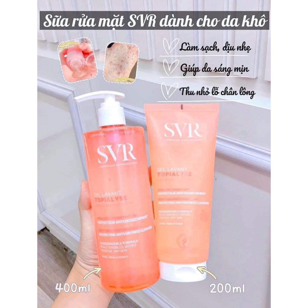 Sữa rửa mặt SVR Gel lavant topialyse 1000ml