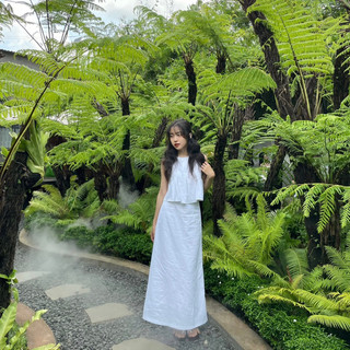 Set cv linen + ao xếp ly