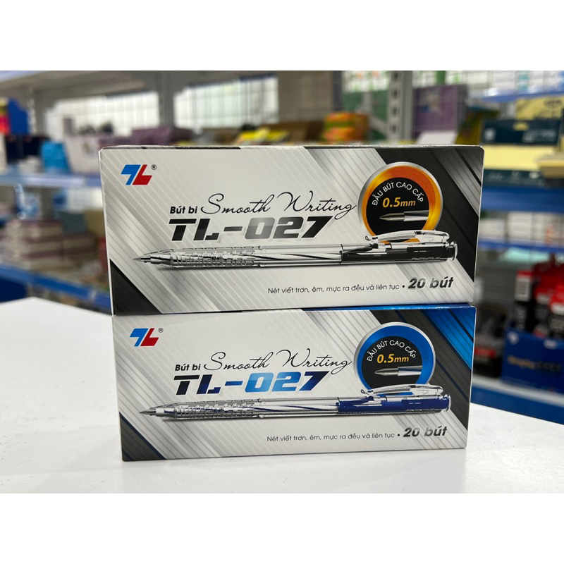 Hộp 20 Bút Bi Thiên Long TL-027 / Bút bi nét nhỏ Thiên Long TL027 ngòi 0.5mm