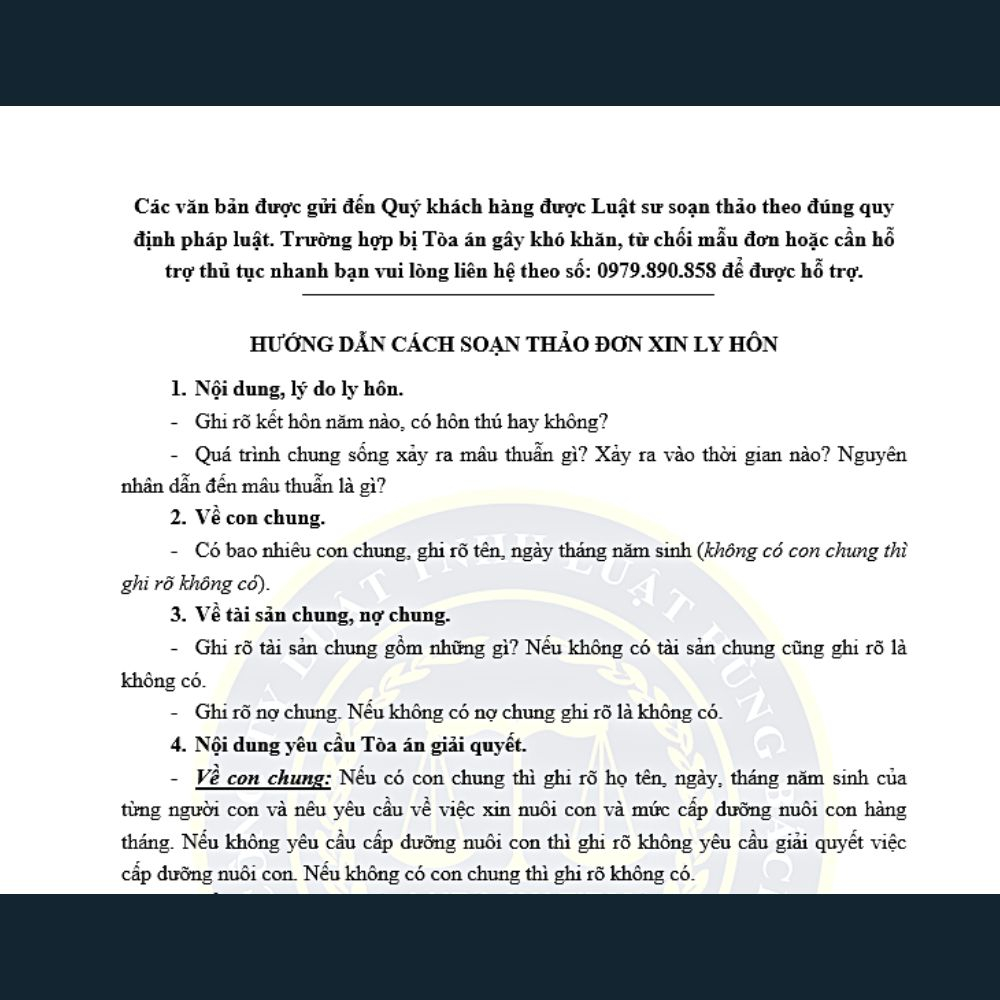 Mẫu đơn ly hôn quận Long Biên + bản hướng dẫn đơn ly hôn, hồ sơ ly hôn