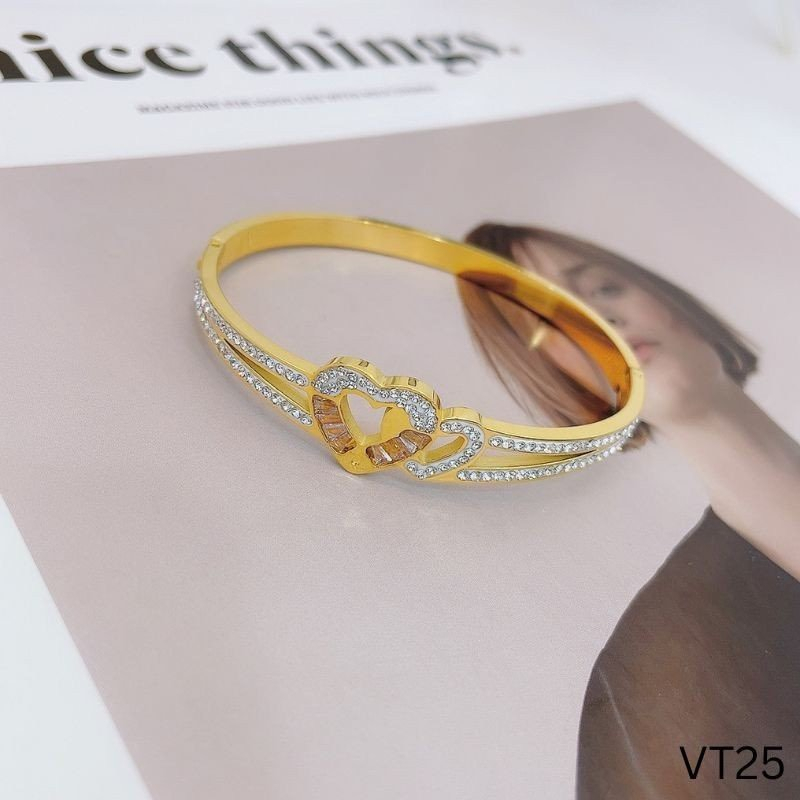 Vòng tay ni 52 vòng ovan titan không rỉ VT25