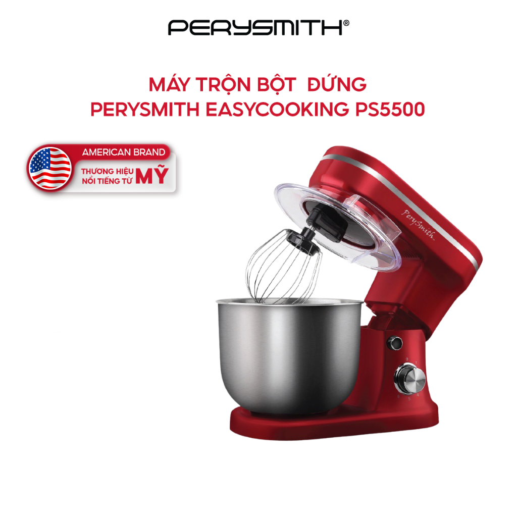 Máy nhồi trộn bột 5,5 lít 6 chế độ Perysmith PS5500