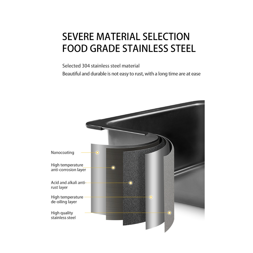 Chậu rửa bát inox dùng kết hợp bàn IGT NatureHike CNH22SN016