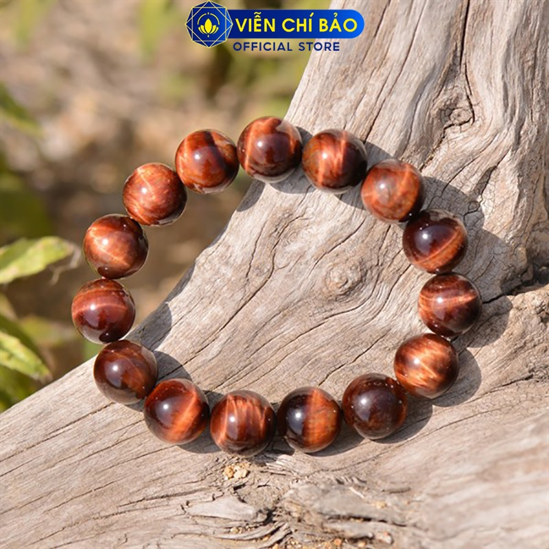 Vòng tay đá mắt hổ đỏ nhiều kích cỡ chất liệu đá tự nhiên thơi trang phụ kiên trang sức Viễn Chí Bảo V000024
