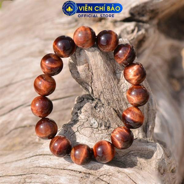 Vòng tay đá mắt hổ đỏ nhiều kích cỡ chất liệu đá tự nhiên thơi trang phụ kiên trang sức Viễn Chí Bảo V000024