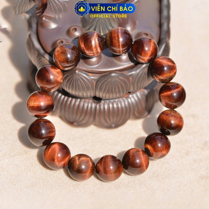 Vòng tay đá mắt hổ đỏ nhiều kích cỡ chất liệu đá tự nhiên thơi trang phụ kiên trang sức Viễn Chí Bảo V000024