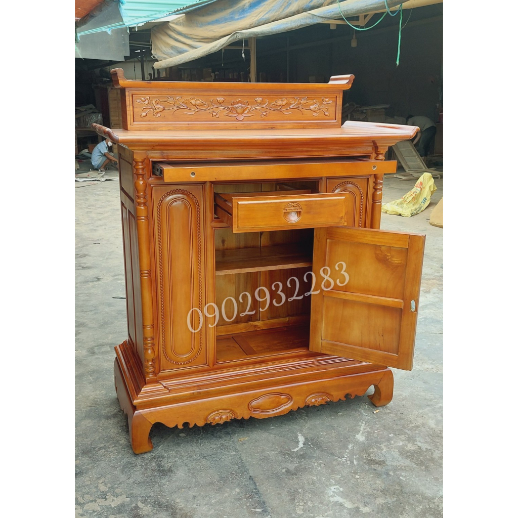 Tủ thờ 2 tầng chữ phúc,Tủ thờ gỗ tràm nõi hàng dày loại 1 , sơn kỹ cả trong ngoài