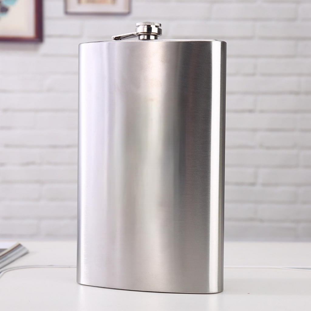 Bình đựng rượu inox 304 cao cấp 178oz  , có Logo trên bao da và thân bình, inox dày 0.8mm loại cao cấp