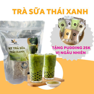  Set Làm Trà Sữa Trân Châu Thái Xanh Tiệm của Bee - BeeKit Thành Phẩm 25 ly Nguyên Liệu Tự Pha Chế Nấu Tại Nhà 
