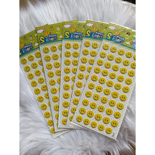 Vỉ dán sticker mặt cười, dán sách vở, đồ dùng hình đáng yêu