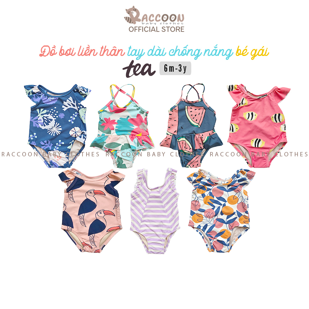 Đồ bơi liền thân bé gái phong cách Hàn, Âu Mỹ xuất dư T.e.a.Collection