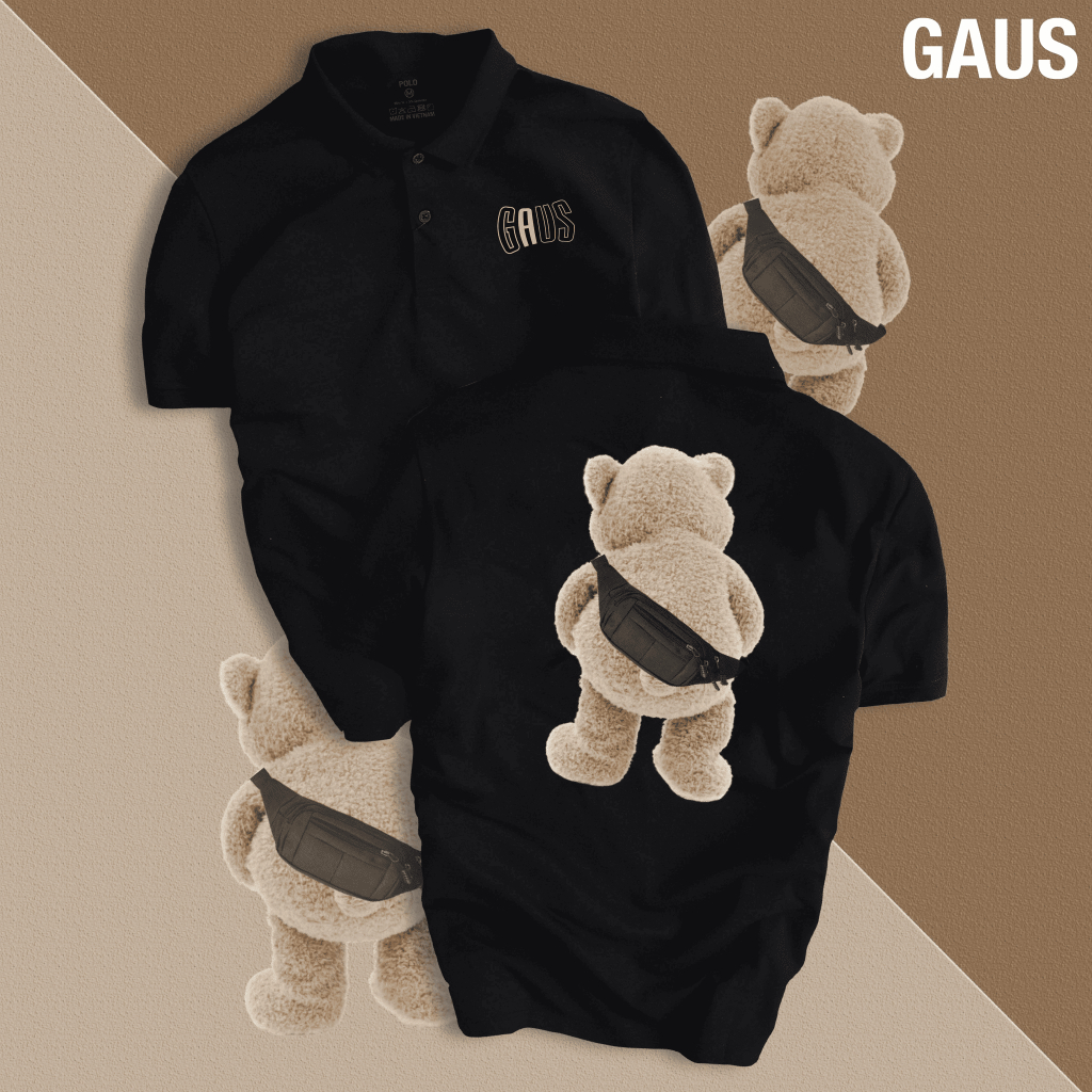 Áo Thun POLO Nam Nữ Thiết Kế Bear vải Cá Sấu Cotton cao cấp chuẩn form