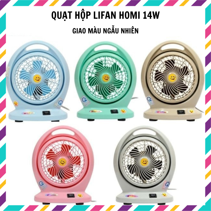 Quạt hộp Lifan HOMI 14W để bàn làm việc- nhiều màu