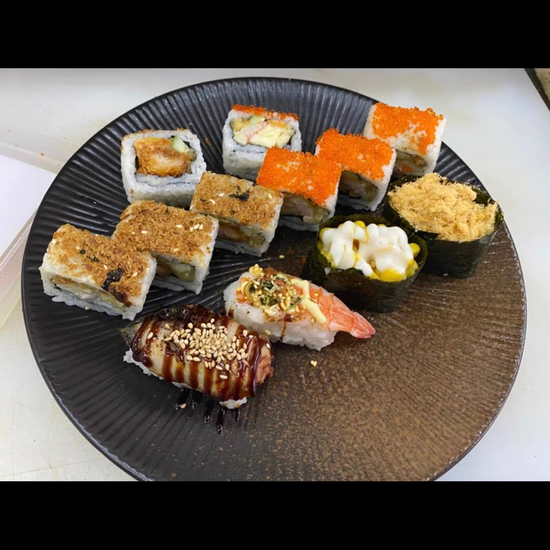 Bộ bát đĩa gốm sứ màu đen phong cách Nhật Bản, bát đĩa decor