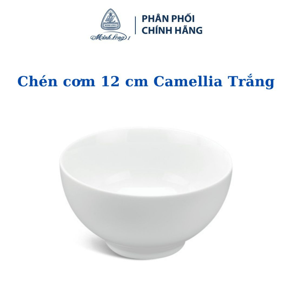 Bộ 10 chén cơm 12cm Camellia Trắng - Gốm sứ cao cấp Minh Long 1