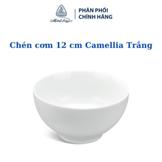 Bộ 10 chén cơm 12cm camellia trắng - gốm sứ cao cấp minh long 1