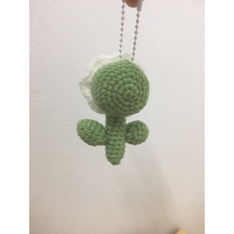 Móc khoá hình bông hoa màu hồng