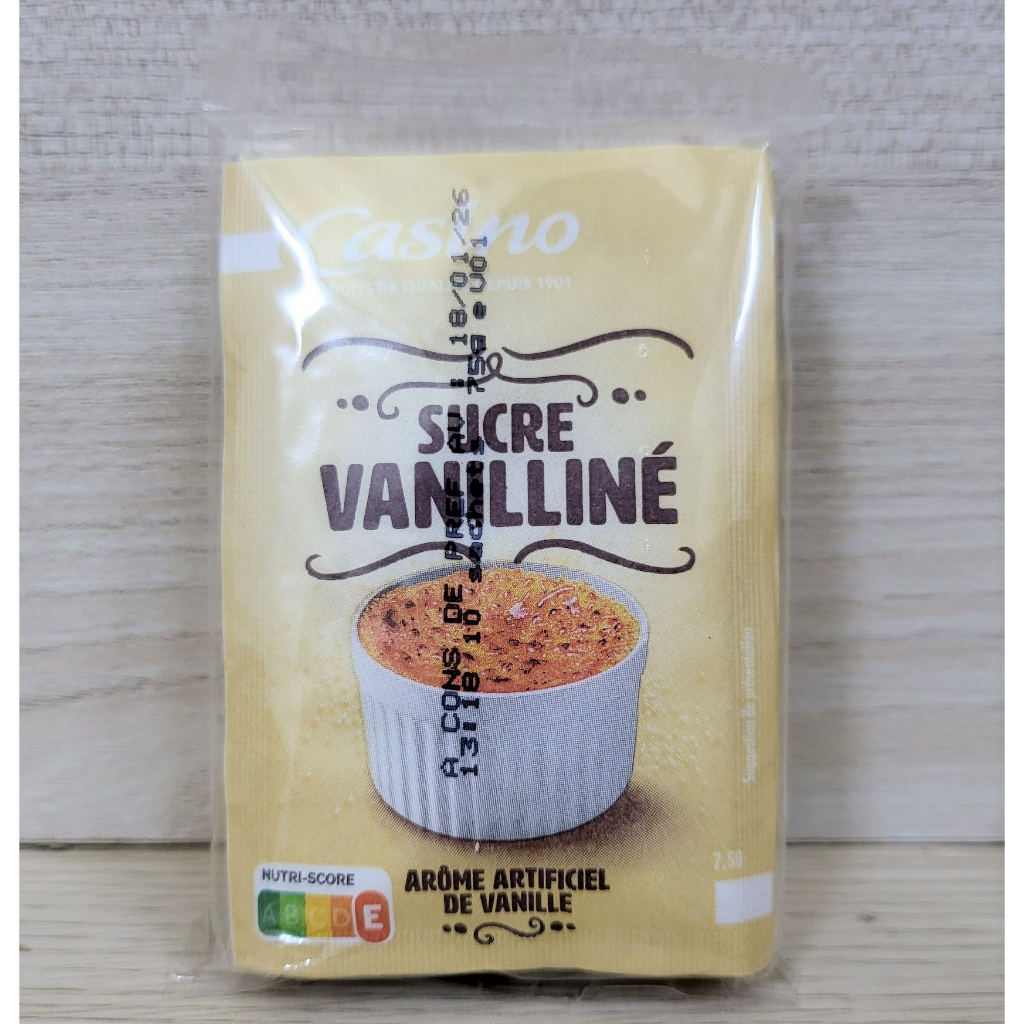 (Set 10 gói x 7.5g) ĐƯỜNG VANILLIN PHÁP (dùng pha trà, cà phê, làm bánh) CASINO Sugar Vanilla Flavor