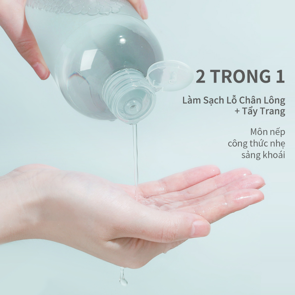 Bộ đôi Nước tẩy trang AISASEA  Cho Da Dầu  Centella Da nhạy cảm Làm sạch sâu Micellar 500mlx2