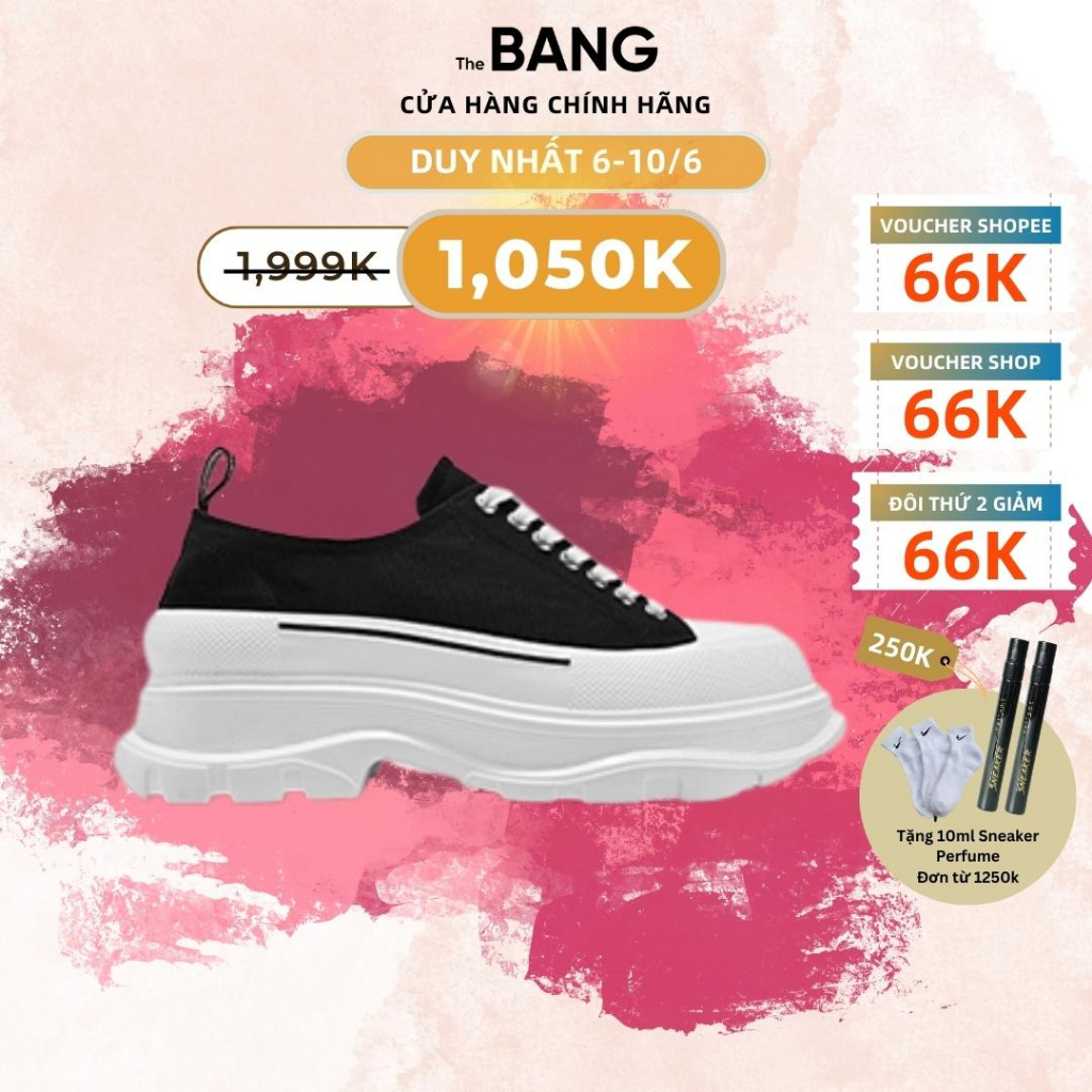 [CHÍNH HÃNG] Giày SENGUOGUO QBARVER Thể Thao Nữ Đế Cao, Sneak Canvas, Trắng đen, Độn Đế, Giày Hàn Quốc