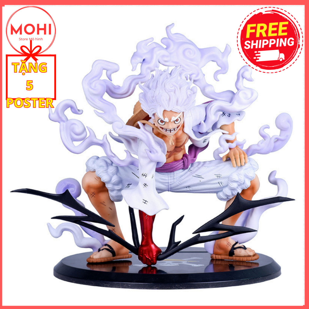Mô hình Luffy Gear 5 Nika Joy Boy bản cao cấp tư thế chiến đấu, cao 20cm - Mô hình One Piece
