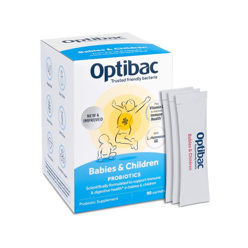 Viên uống men vi sinh Optibac Babies & Children hỗ trợ tiêu hóa, tăng cường miễn dịch hộp 30 gói