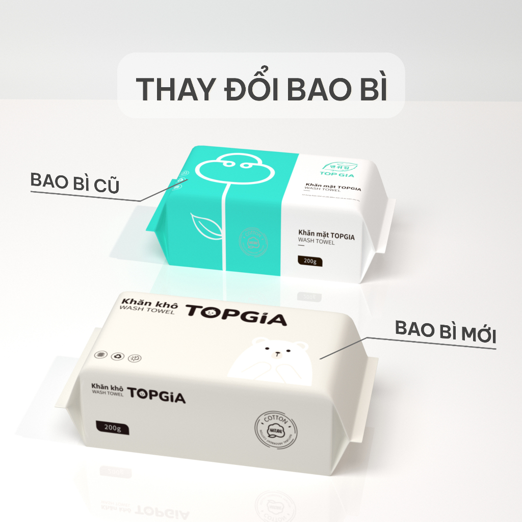 Khăn mặt khô Top Gia dùng 1 lần tẩy trang lau khô lau ướt đa năng | BigBuy360 - bigbuy360.vn