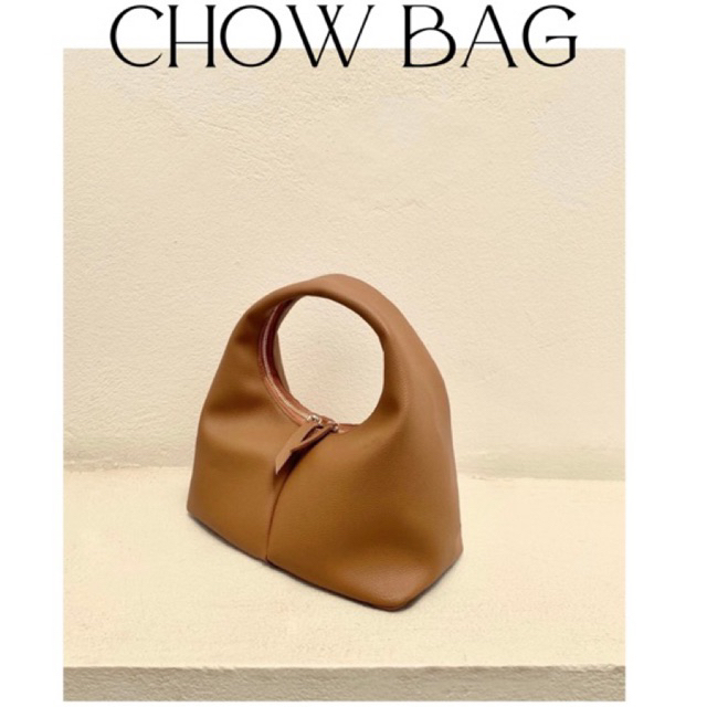 Chow bag NÂU BÒ + nơ Nâu