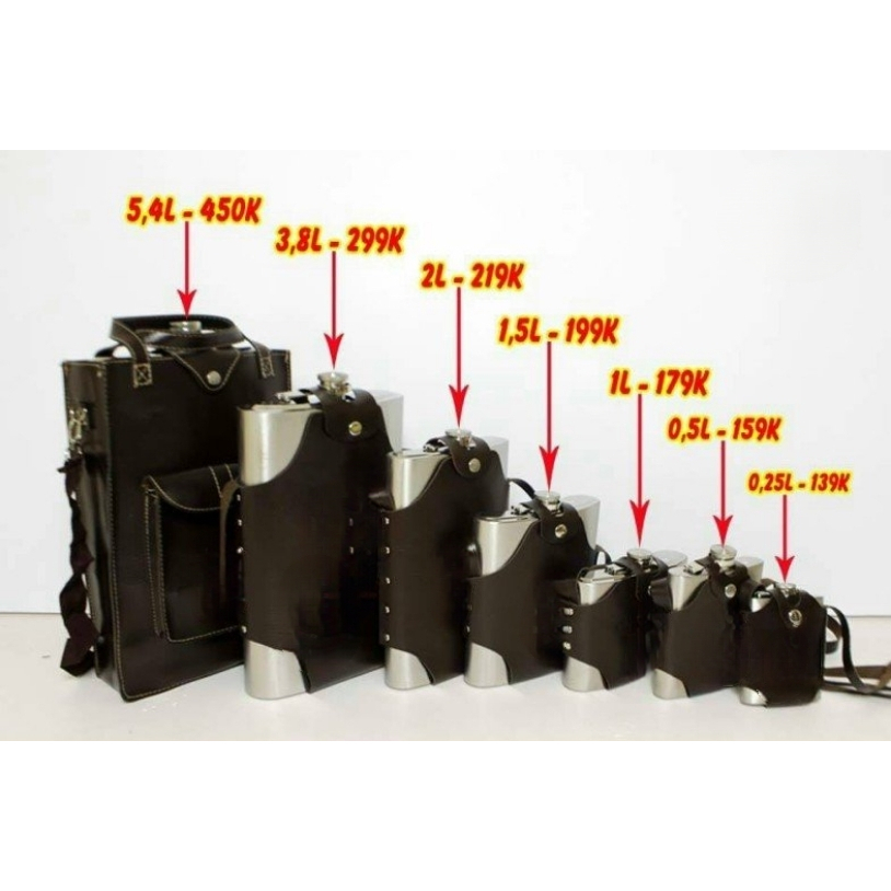 Bình đựng r.ượu, nước inox loại 1 Lít