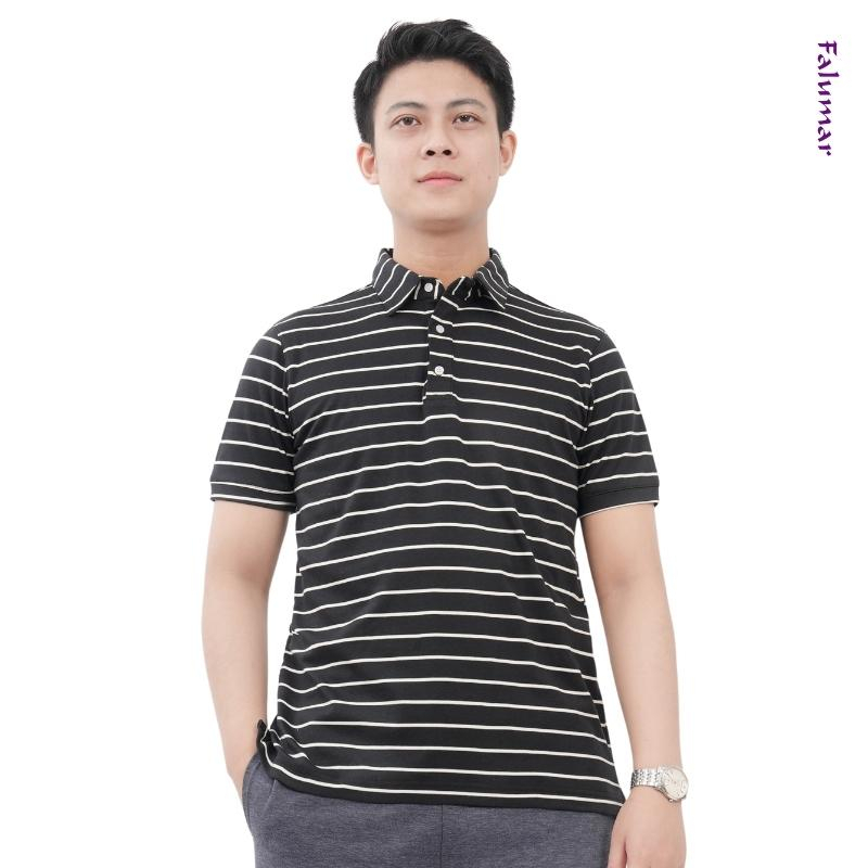 Áo Polo Falumar Kẻ To Ngắn Tay Nhiều Màu Chất Vải Cotton Cao Cấp, Form Regular trẻ trung lịch lãm