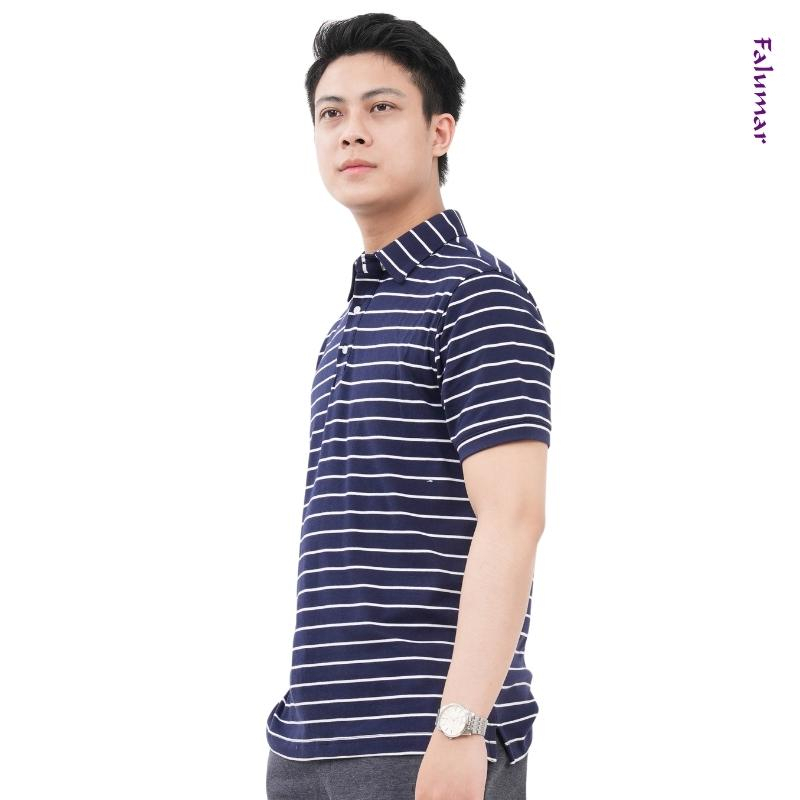 Áo Polo Falumar Kẻ To Ngắn Tay Nhiều Màu Chất Vải Cotton Cao Cấp, Form Regular trẻ trung lịch lãm